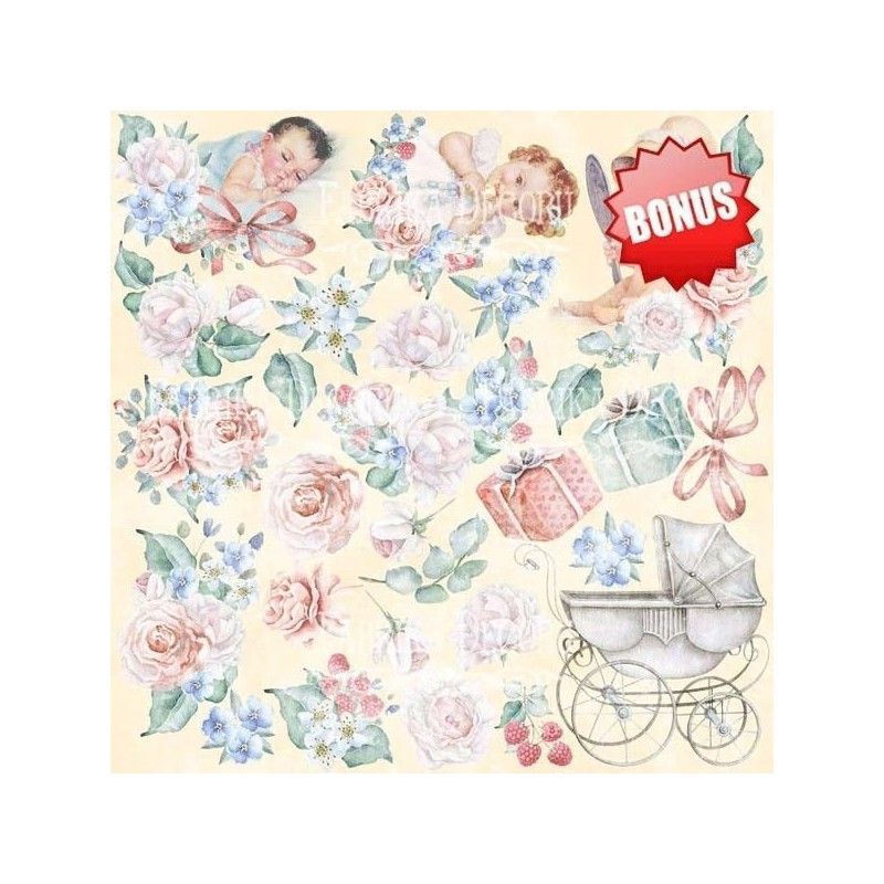 SET DE PAPELES Shabby Baby Girl 20 x 20 CM (DOBLE CARA)