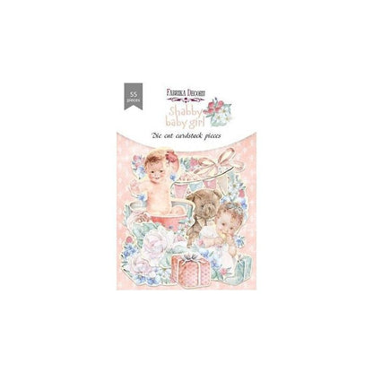 DIE CUTS "SHABBY BABY GIRL" 55 PCS