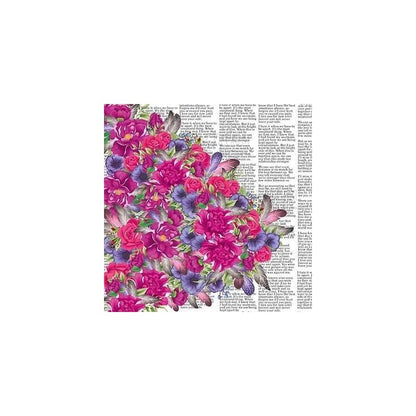 SET DE PAPELES MIND FLOWERS 20 X 20 CM (DOBLE CARA)