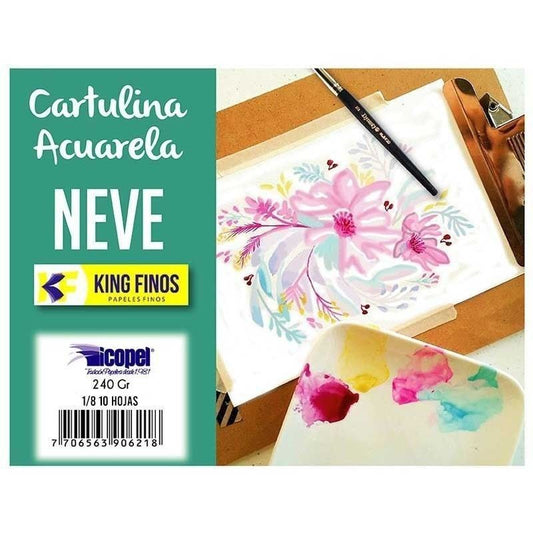 CARTULINA ACUARELA NEVE 1/8 (10 PCS)