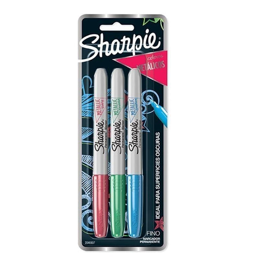 MARCADOR SHARPIE METALICO SURTIDOS (3 PCS)