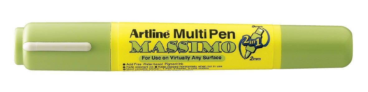 MARCADOR DOBLE PUNTA DE TINTA DE ALTA CALIDAD EMP-25T MASSIMO VERDE CLARO