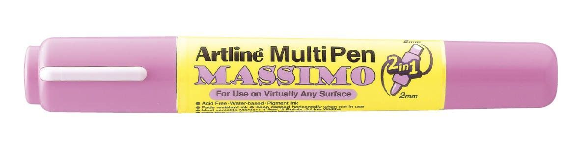 MARCADOR DOBLE PUNTA DE TINTA DE ALTA CALIDAD MASSIMO ROSADO PASTEL EMP-25T