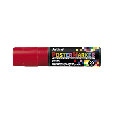 MARCADOR DE TEMPERA POSTER MARKER 20MM ROJO EPP-20