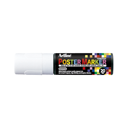 MARCADOR DE TEMPERA POSTER MARKER 20MM BLANCO EPP-20