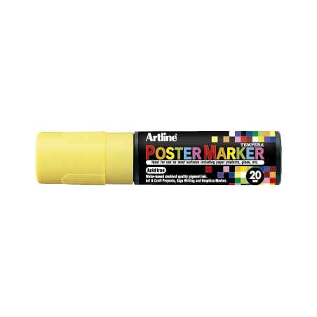 MARCADOR DE TEMPERA POSTER MARKER 20MM AMARILLO FLUO EPP-20