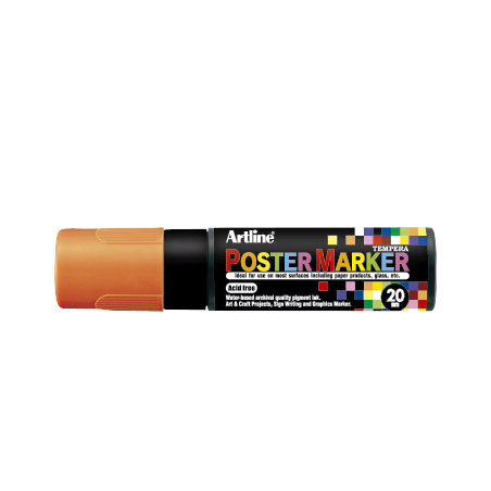 MARCADOR DE TEMPERA POSTER MARKER 20MM NARANJA FLUO EPP-20