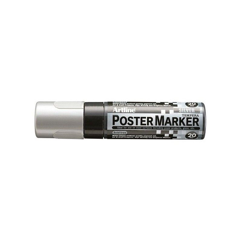 MARCADOR DE TEMPERA POSTER MARKER 20MM PLATEADO EPP-20