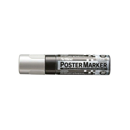 MARCADOR DE TEMPERA POSTER MARKER 20MM PLATEADO EPP-20