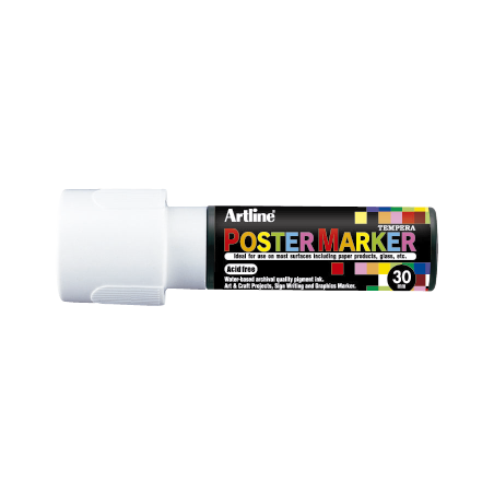 MARCADOR DE TEMPERA POSTER MARKER 30MM BLANCO EPP-30