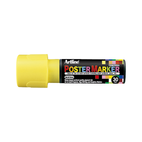 MARCADOR DE TEMPERA POSTER MARKER 30MM AMARILLO FLUO EPP-30