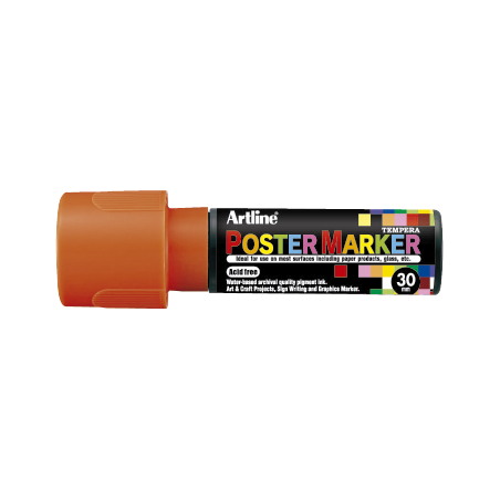 MARCADOR DE TEMPERA POSTER MARKER 30MM NARANJA FLUO EPP-30