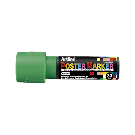 MARCADOR DE TEMPERA POSTER MARKER 30MM VERDE FLUO EPP-30