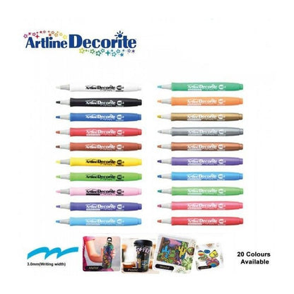 MARCADOR PUNTA PINCEL DECORITE AZUL METALICO EDFM-F