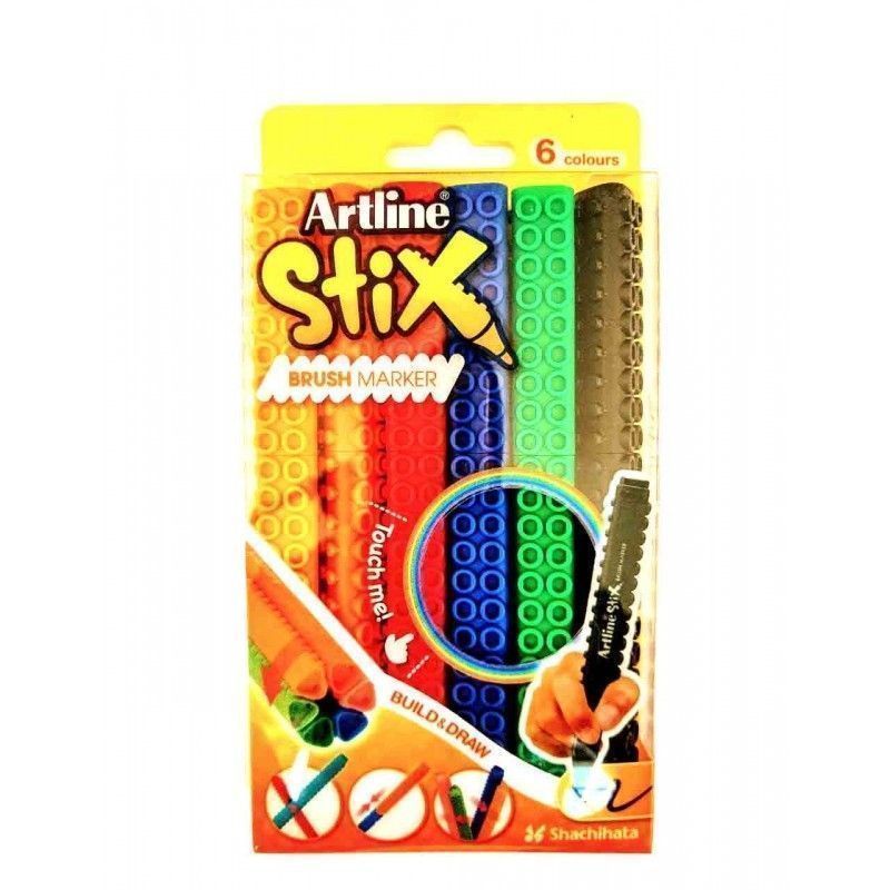 SET DE MARCADORES PUNTA PINCEL STIX (6 PCS)