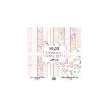 SET DE PAPELES DREAMY BABY GIRL (DOBLE CARA) 20 X 20 CM