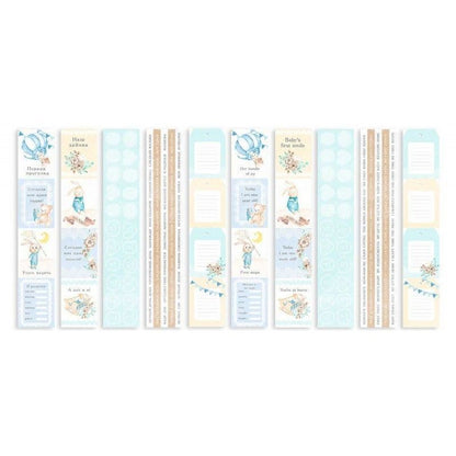 SET DE PAPELES DREAMY BABY BOY (DOBLE CARA) 30.5 X 30.5 CM