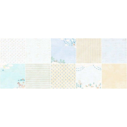 SET DE PAPELES DREAMY BABY BOY (DOBLE CARA) 30.5 X 30.5 CM