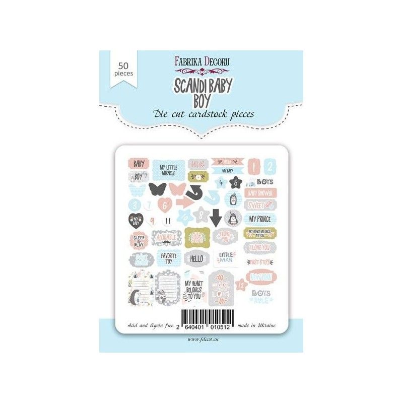 DIE CUTS SCANDI BABY BOY (50 PCS)