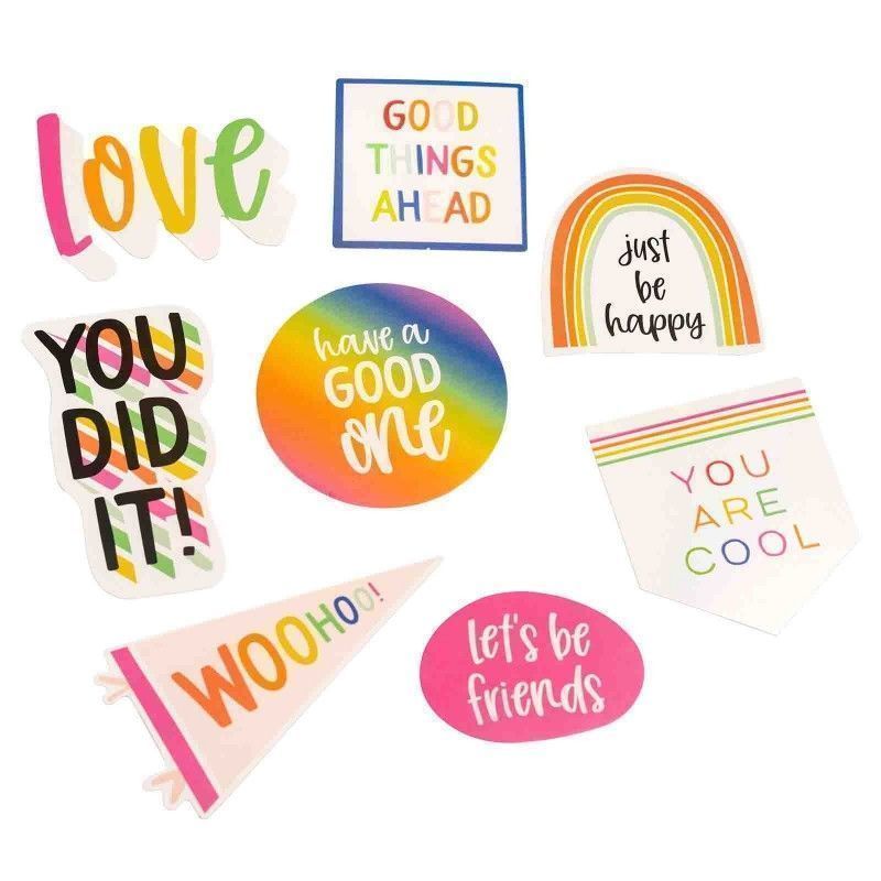 DIE CUTS EPHEMERA CON FRASES LIVE LIFE HAPPY (40 PCS)