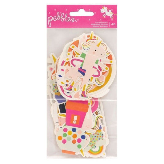 DIE CUTS EPHEMERA ICONOS LIVE LIFE HAPPY (40 PCS)