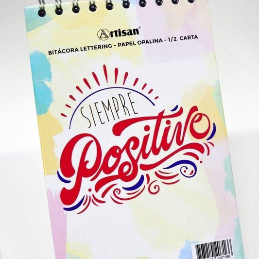 BITACORA LETTERING ARTISAN SIEMPRE POSITIVO