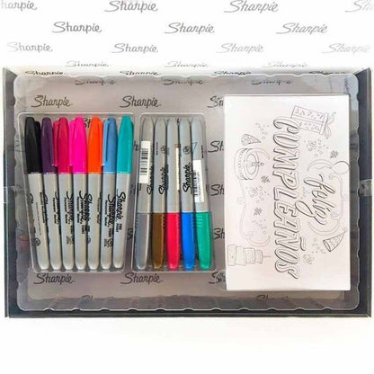 KIT SHARPIE TARJETAS + 12 MARCADORES