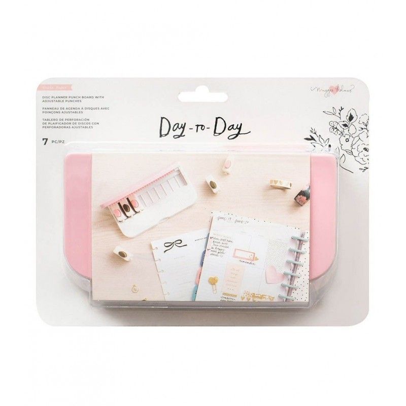 PLANNER PUNCH BOARD ROSA CON INSERTOS DE DISCO