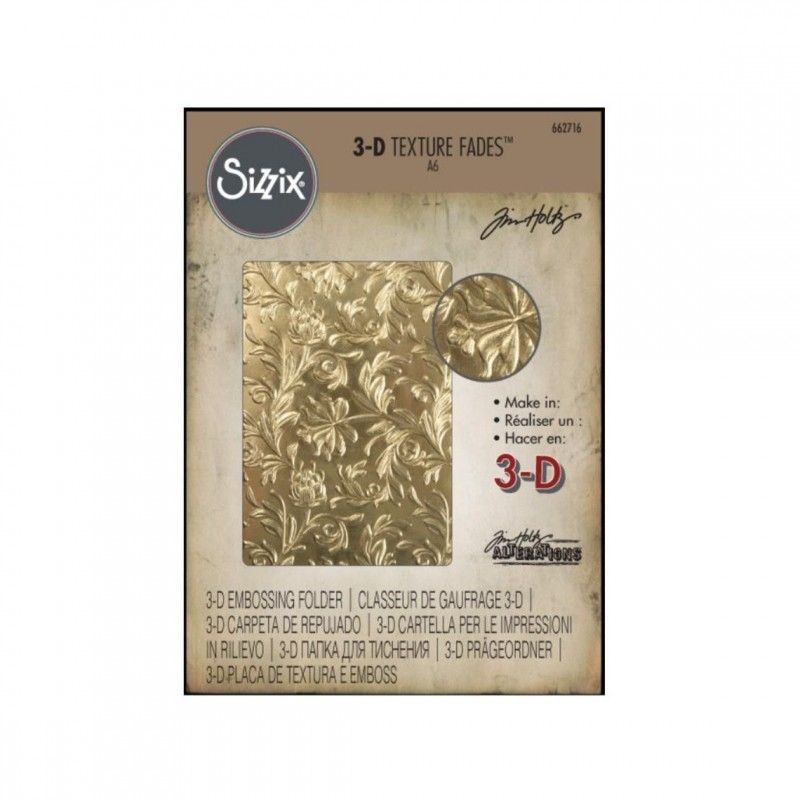 FOLDER DE EMBOSSING TEXTURA FADES 3D BOTANICAL by Tim Holtz