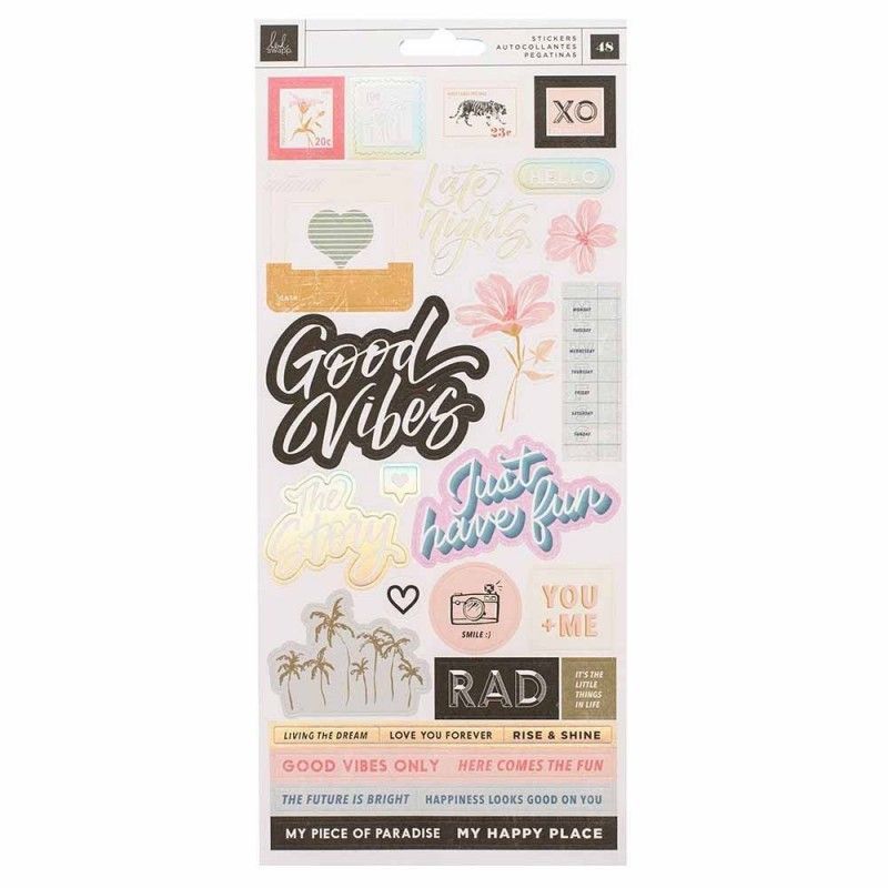 STICKERS IRIDISCENTES COLECCION OLD SCHOOL (48 PCS)