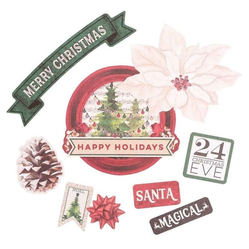 EPHEMERA  JOYFUL CHRISTMAS NOTEWORTHY (52 pcs)