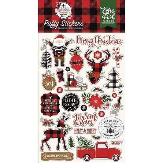 PUFFY STICKERS LUMBERJACK CHRISTMAS