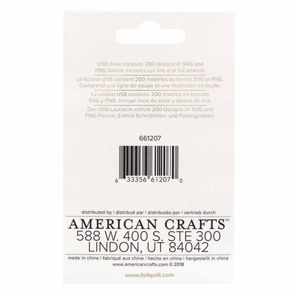 MEMORIA USB FLORAL CON DISEÑOS PARA FOIL QUILL (200 DESIGNS)