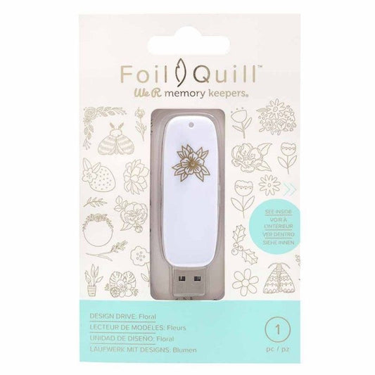 MEMORIA USB FLORAL CON DISEÑOS PARA FOIL QUILL (200 DESIGNS)