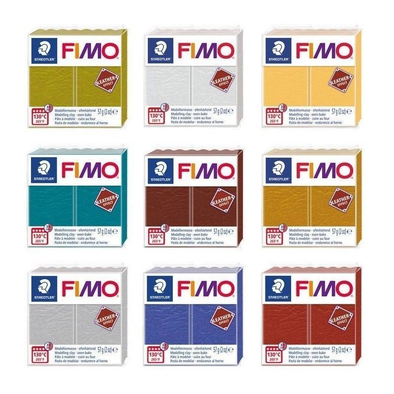 FIMO ARCILLA POLIMERICA EFECTO CUERO 2 oz. COLOR RUST