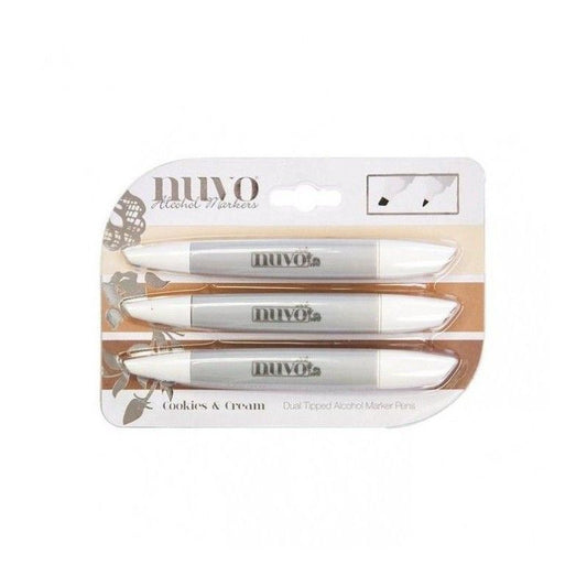 NUVO MARKER PUNTA DOBLE (KIT 3) COOKIES & CREAM