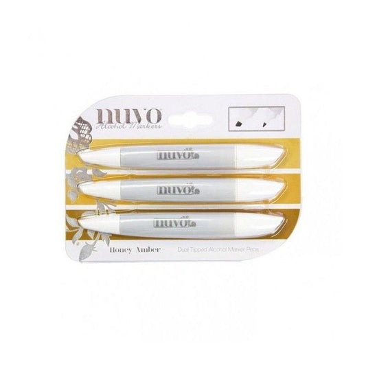 NUVO MARKER PUNTA DOBLE (KIT 3) HONEY AMBER