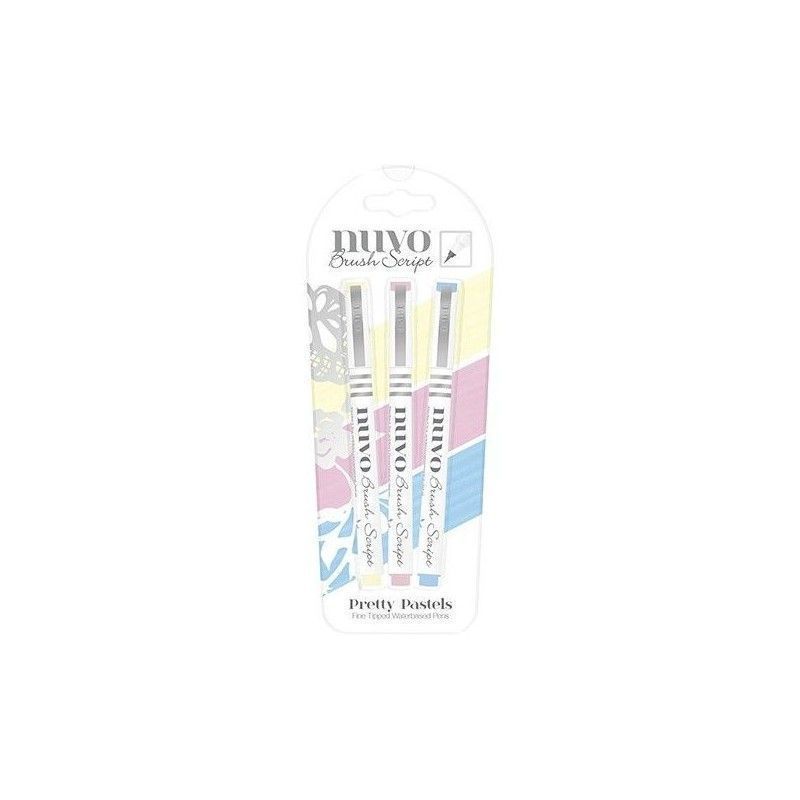 NUVO BRUSH SCRIPT PENS (KIT 3) PRETTY PASTELS