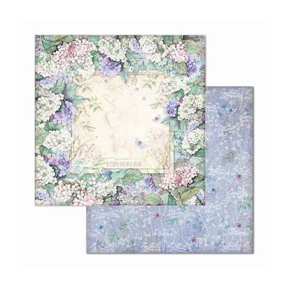 BLOC 10 HOJAS HORTENSIA  (20 X 20 CM) DOBLE CARA