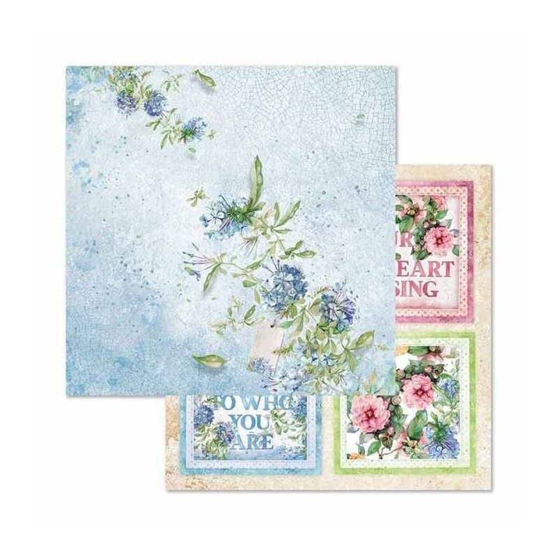 BLOC 10 HOJAS FLOWERS FOR YOU AQUARELLE (20 X 20 CM) DOBLE CARA