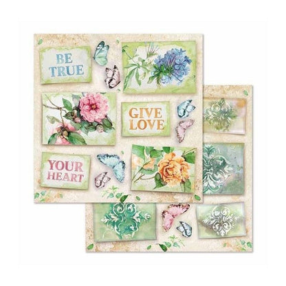 BLOC 10 HOJAS FLOWERS FOR YOU AQUARELLE (20 X 20 CM) DOBLE CARA