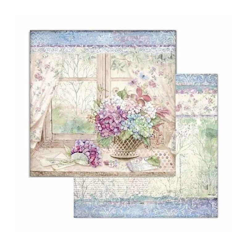 BLOC 10 HOJAS HORTENSIA (30 X 30 CM) DOBLE CARA