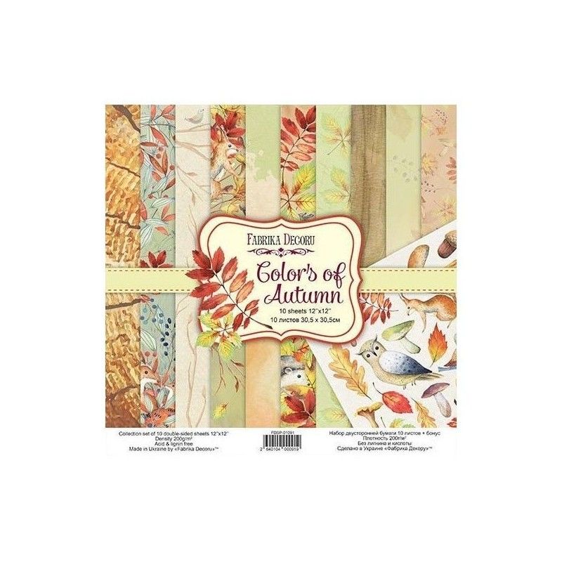 PAPEL COLORS OF AUTUMN (30 x 30 CM) DOBLE CARA