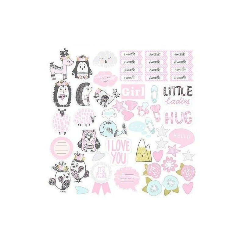 PAPEL SCANDI BABY GIRL (30 x 30 CM) DOBLE CARA
