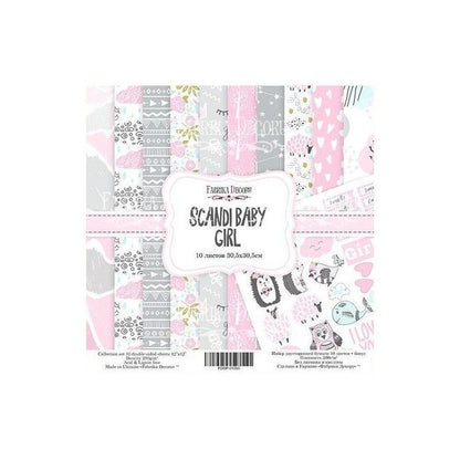 PAPEL SCANDI BABY GIRL (30 x 30 CM) DOBLE CARA