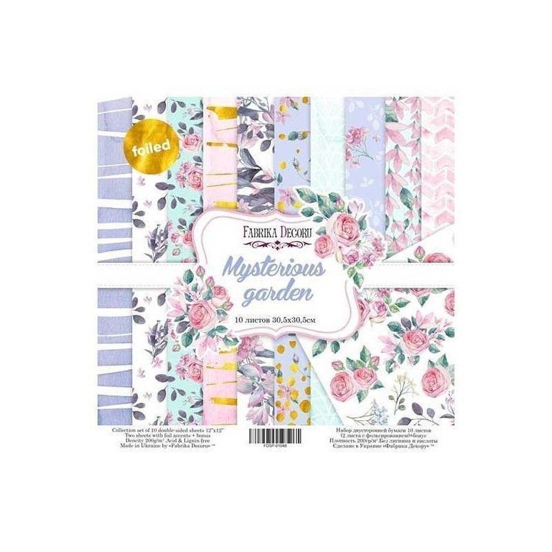 PAPEL MYSTERIOUS GARDEN 30 X 30CM DOBLE CARA (10 HOJAS)