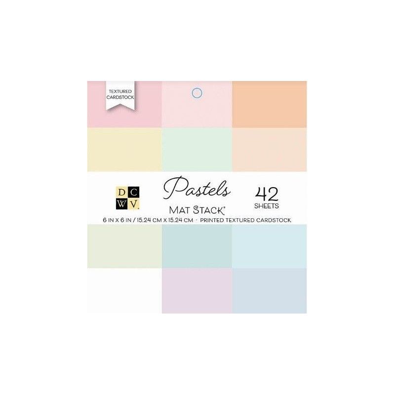 CARDSTOCK TEXTURIZADA COLORES PASTELES (15 x 15 CM)