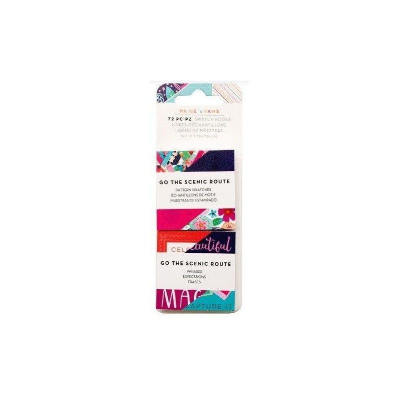 SET DE MINI PAD DE PAPELES GO THE SCENIC ROUTE 5 x 5 CM (2 PCS)