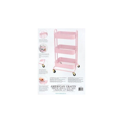 CARRITO DE ALMACENAMIENTO CON RUEDAS ROSA WE R