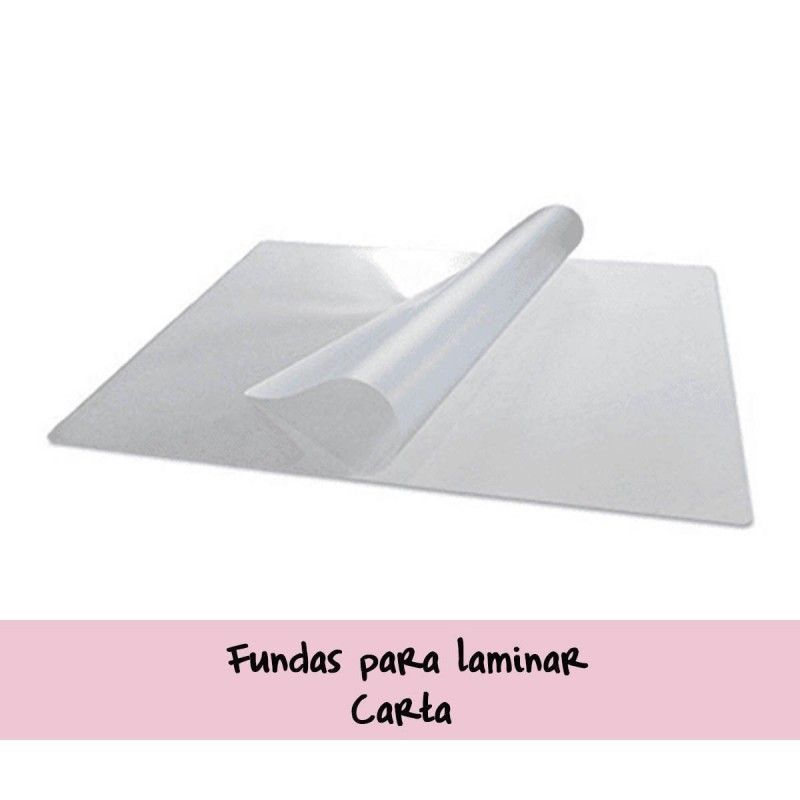 PLASTICO PARA LAMINAR CARTA 125 Micras (10 FUNDAS)